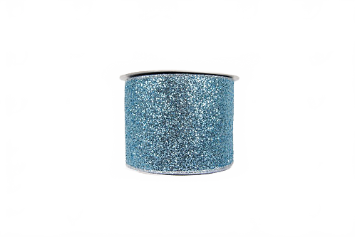 Ribbon Glitter Magic 4" Dusty Blue