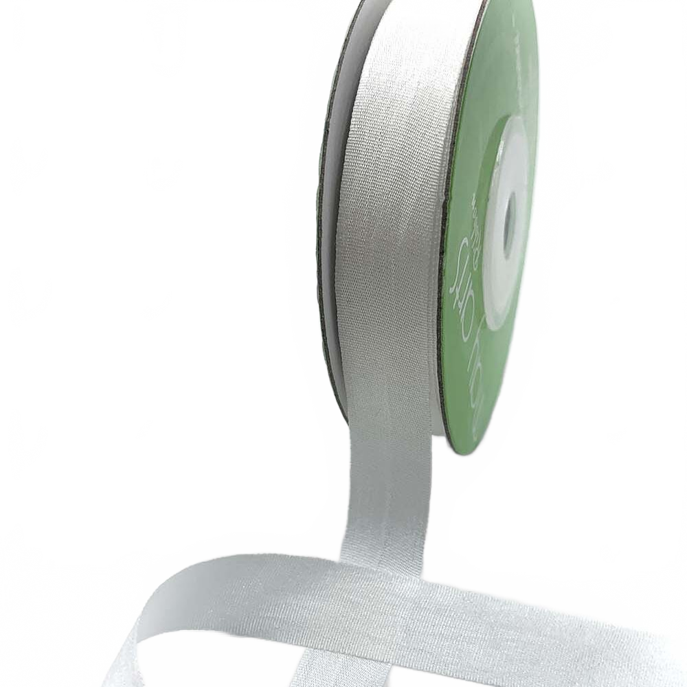 1/2 Inch 100% Hand-Dyed White Silk Ribbon With Woven Edge