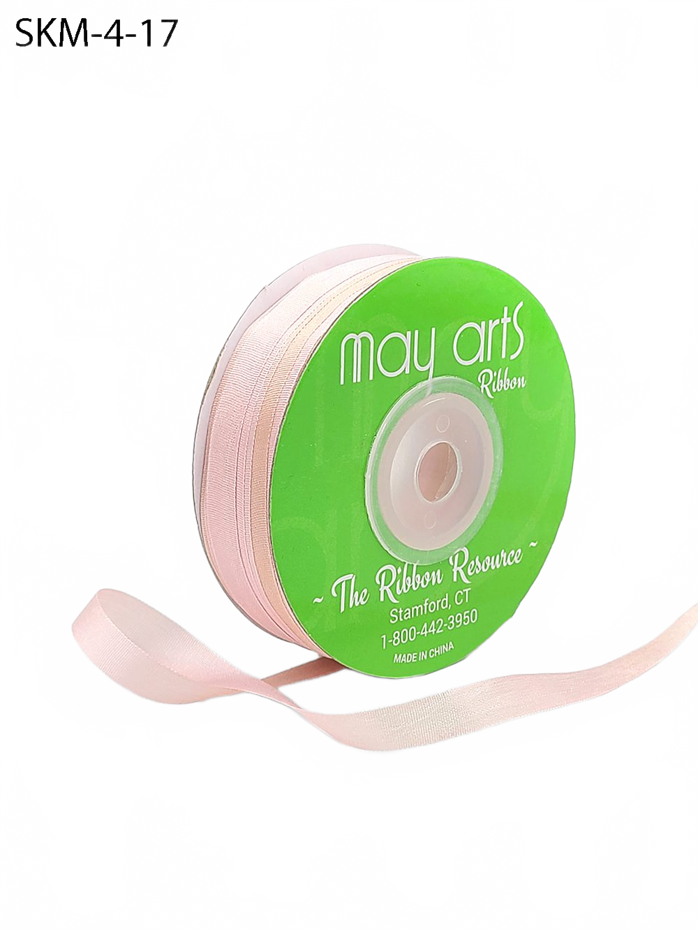 1/4 Inch 100% Hand-Dyed Variegated (Multi-Color) Pink/Champagne Silk Ribbon With Woven Edge