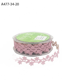 3/4 Inch Adhesive Floral Design Rose Ribbon With Sealed Cut Edge