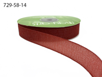 ~5/8 Inch Semi-Sheer Shimmer Woven Red Ribbon