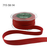 5/8 Inch Fuzzy Woven Red Ribbon
