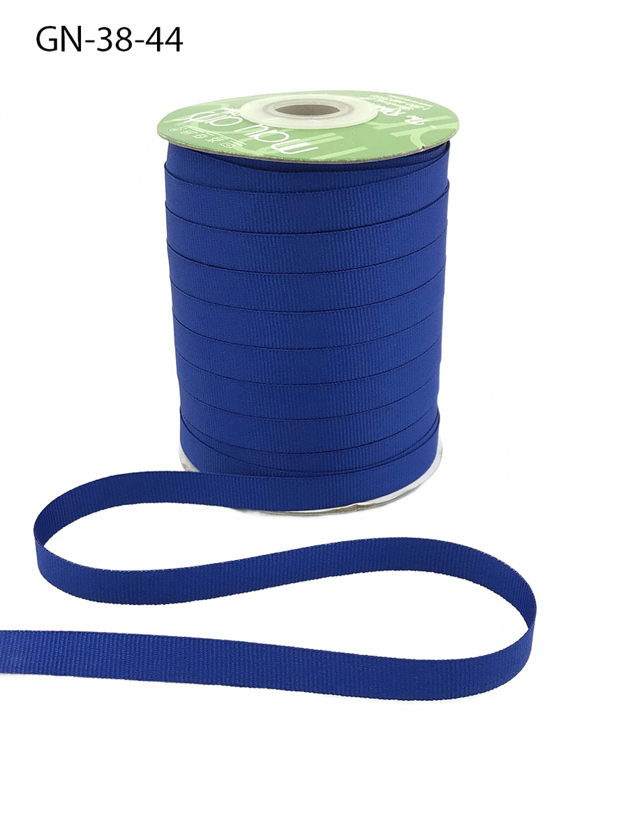 ~3/8 Inch Light-Weight Flat Royal Blue Grosgrain Ribbon With Woven Edge