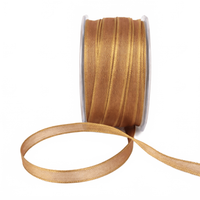 3/8 Inch Copper Amber Metallic Iridescent Wired Ribbon