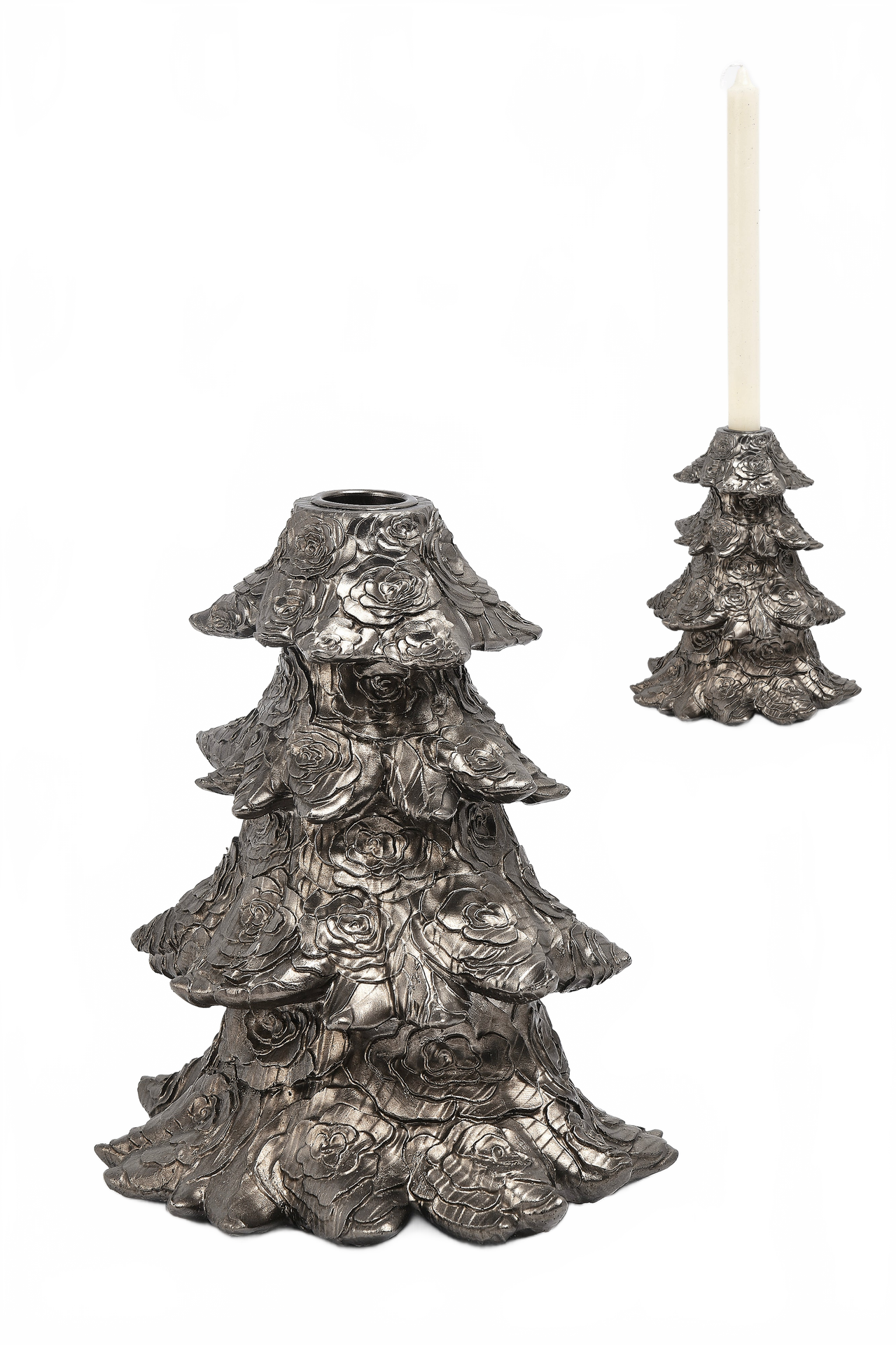 Sm. Rose Xmas Tree Candleholder