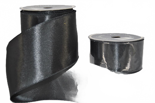 Ribbon Christmas Satin 2.5X10 Black