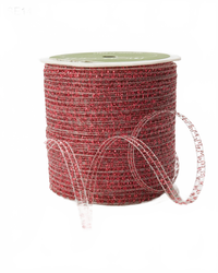 1/8 Inch Sparkle Glitter Curling Red Ribbon