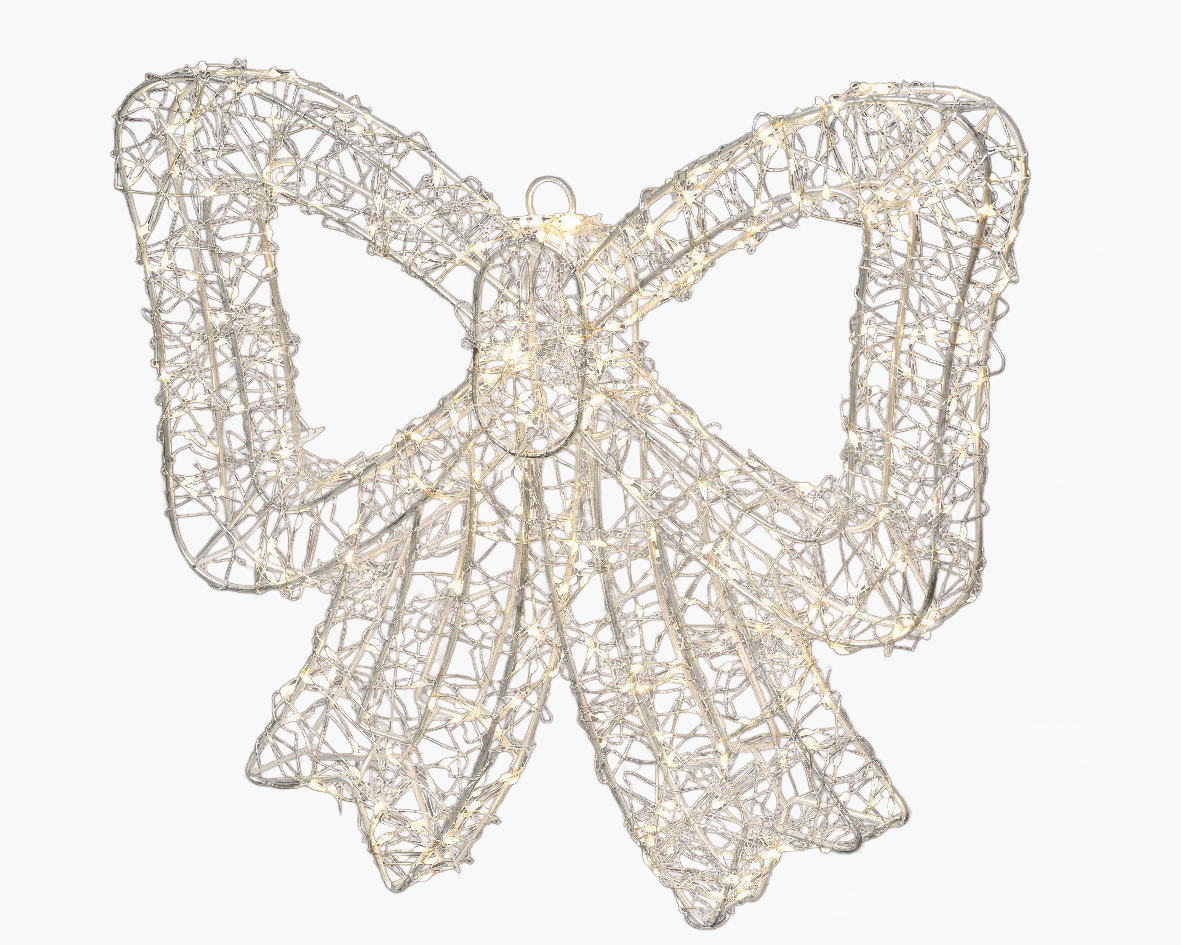 1.1 FT 500 Micro LED Warm White Silver Bow