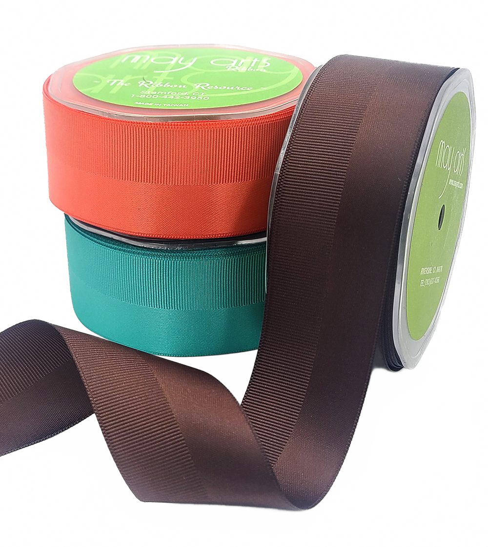 1.5 Inch Satin Grosgrain Mix Ribbon With Woven Edge