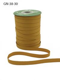 ~3/8 Inch Light-Weight Flat Gold Grosgrain Ribbon With Woven Edge