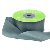 1.25 Inch 100% Hand-Dyed Silk Ribbon With Woven Edge