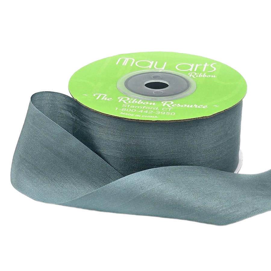 1.25 Inch 100% Hand-Dyed Silk Ribbon With Woven Edge