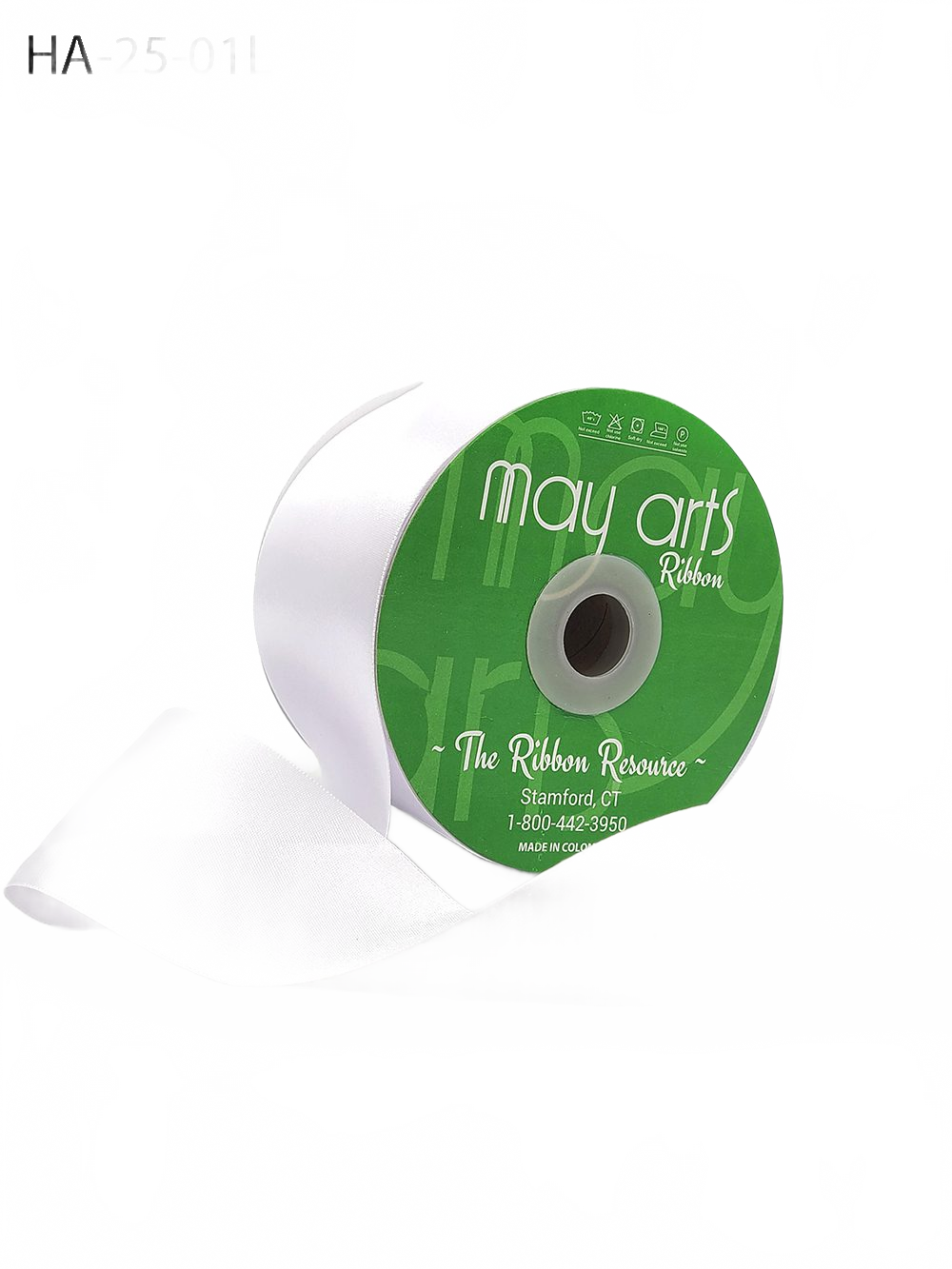 2.5 Inch Classic Double Faced White Satin Ribbon With Woven Edge