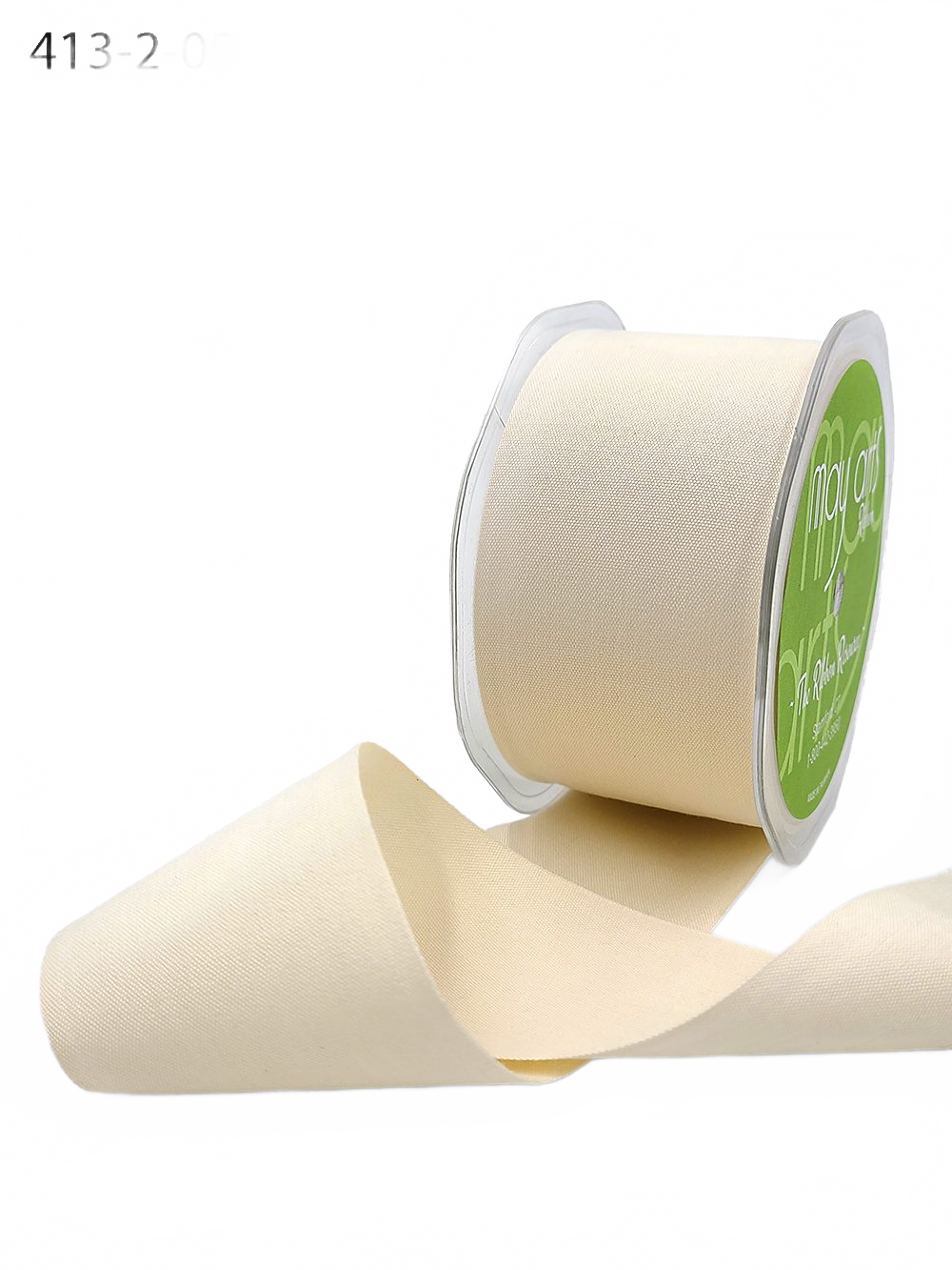 2 Inch Ivory Natural Canvas Ribbon With Woven Edge