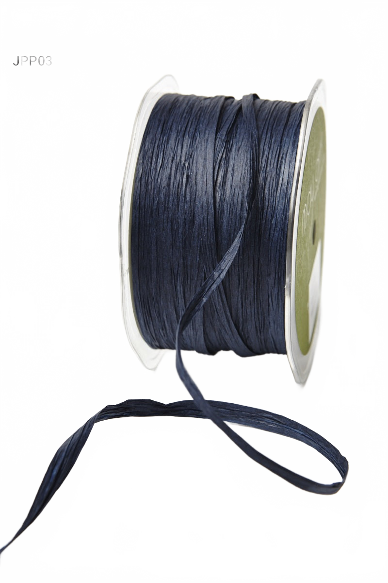 1/8 Inch Paper Raffia Cord String Navy Ribbon