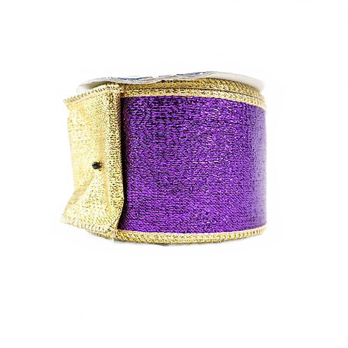 Ribbon Metallic Mesh 2.5" Purple