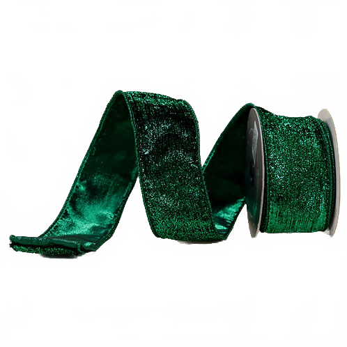 Ribbon Lame Velvet Emerald