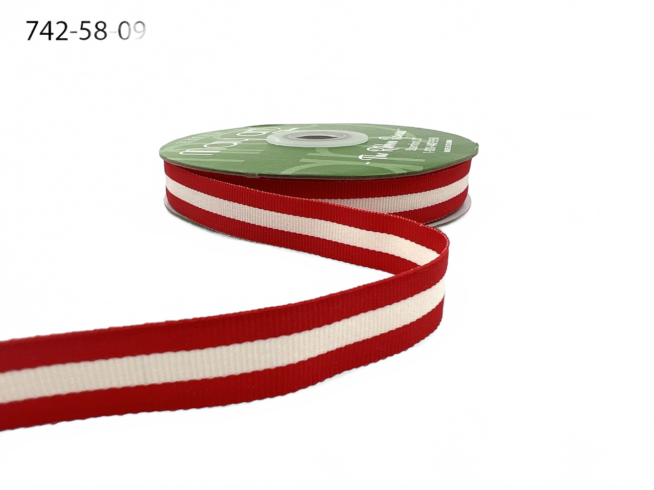 5/8 Inch Modern Stripe Grosgrain Woven Edge Ribbon
