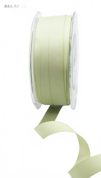 5/8 Inch Faux Lightweight Light Celery Linen Ribbon With Woven Edge