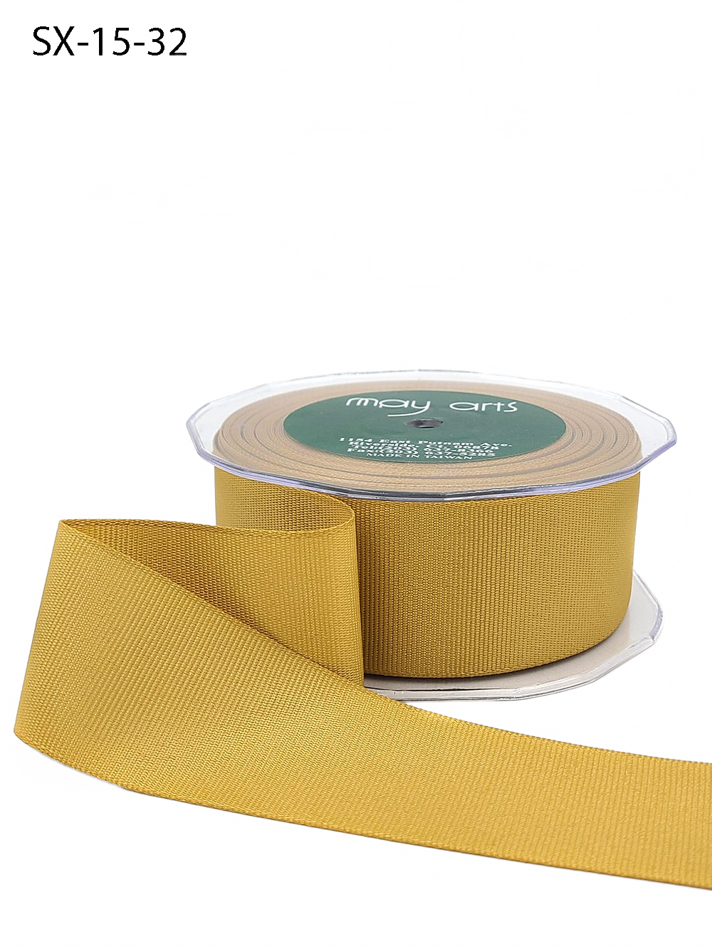 ~1.5 Inch Heavy-Weight (Higher Thread Count) Classic Antique Gold Grosgrain Ribbon With Woven Edge