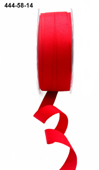 5/8 Inch Faux Lightweight Red Linen Ribbon With Woven Edge