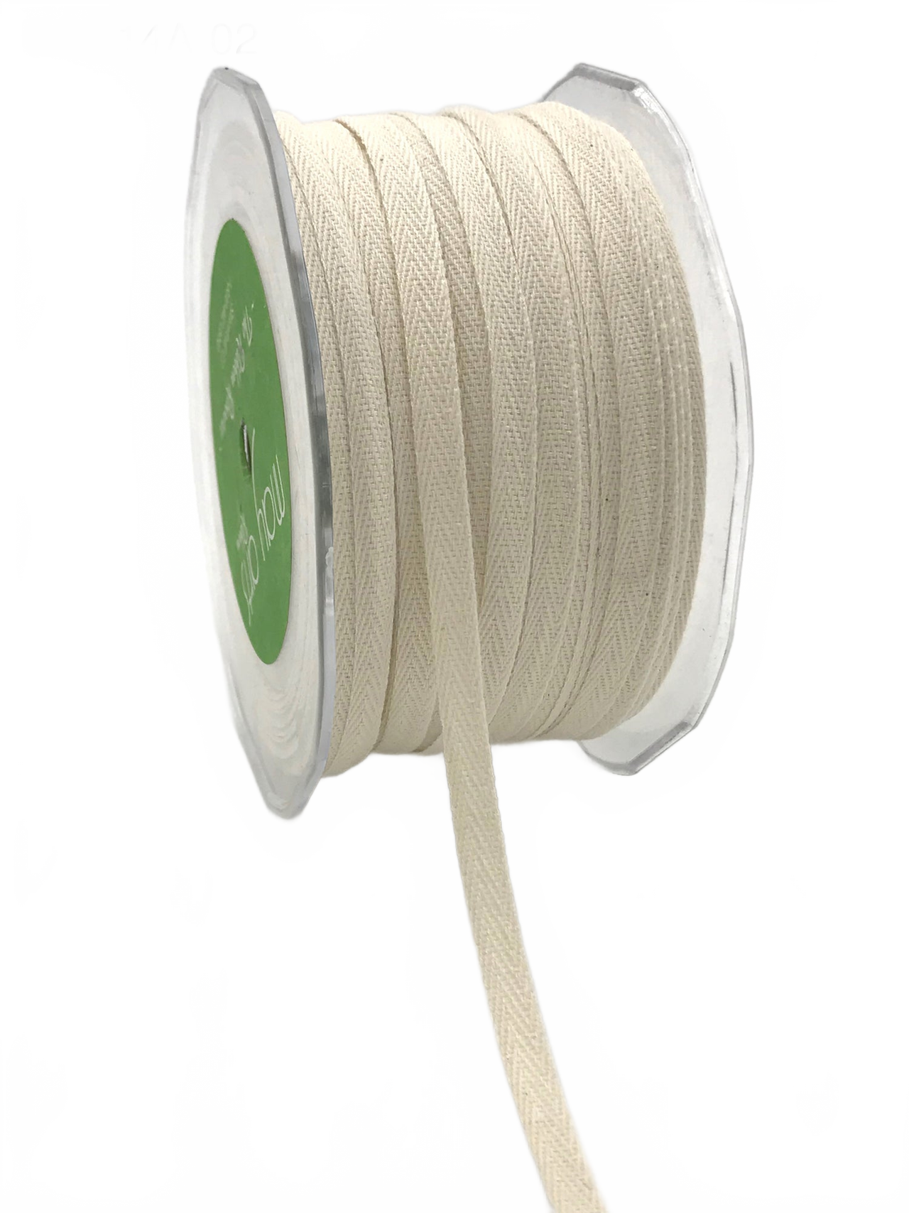 1/4 Inch 100% Cotton Classic Light Weight Natural Twill Ribbon With Woven Edge ()
