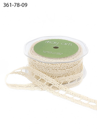 7/8 Inch Crochet Ivory Ribbon