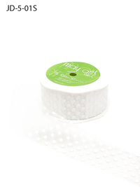 1.5 Inch White Sheer Dots Ribbon