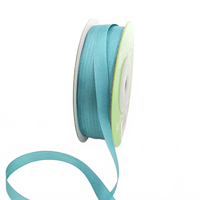 100% Hand-Dyed 1/4 Inch Teal Silk Ribbon With Woven Edge