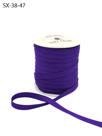 3/8 Inch Heavy-Weight (Higher Thread Count) Classic Purple Grosgrain Ribbon With Woven Edge