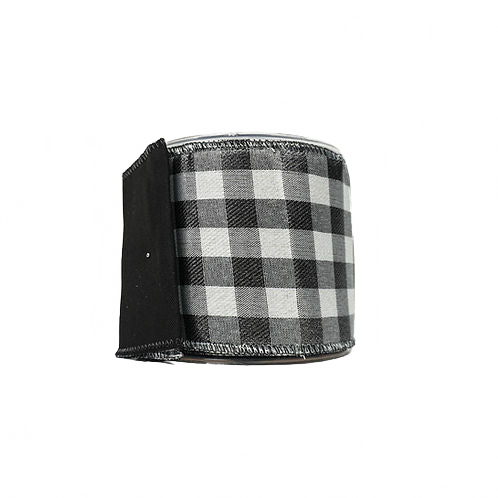 Ribbon Luster Checks Grey
