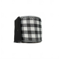 Ribbon Luster Checks Grey
