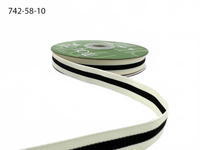 5/8 Inch Modern Stripe Grosgrain Woven Edge Ribbon