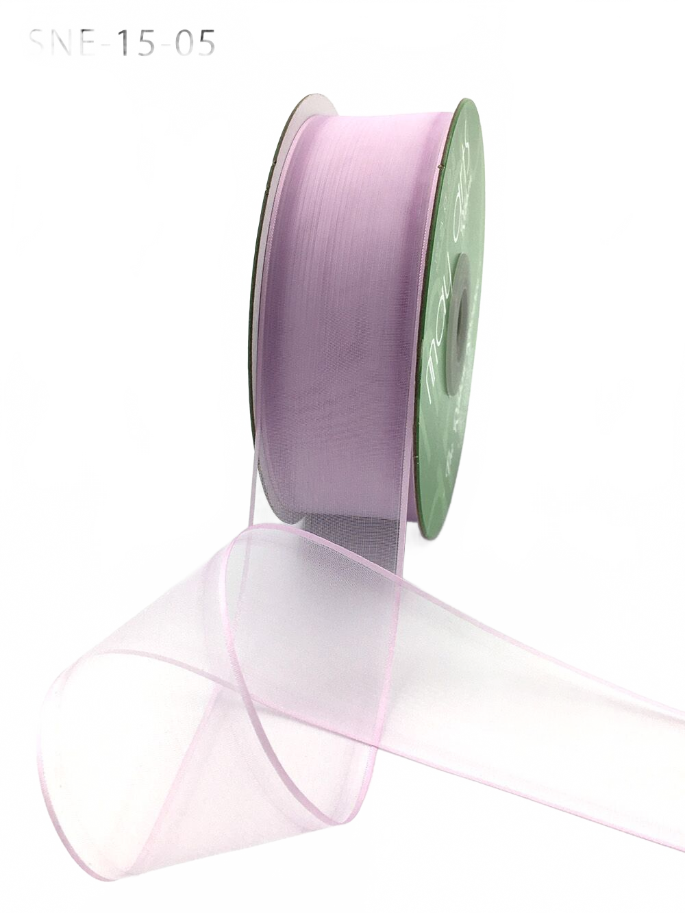 1.5 Inch Soft Lavender Sheer Ribbon With Thin Solid Edge