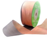1.25 Inch 100% Hand-Dyed Variegated (Multi-Color) Grey/Taupe Silk Ribbon With Woven Edge