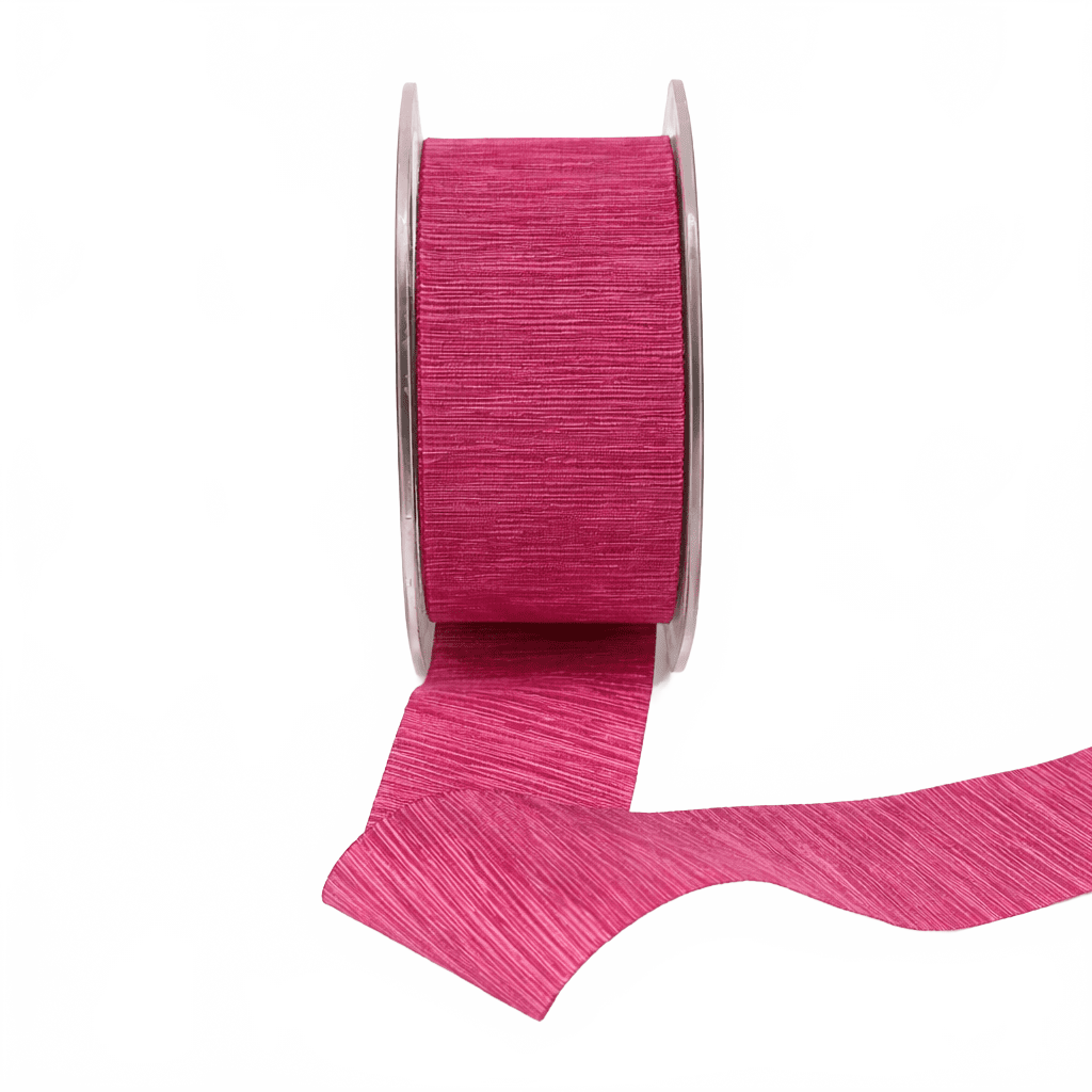 1.5 Inch Textured Two-Tone Fuchsia/Pink Ribbon With Woven Edge