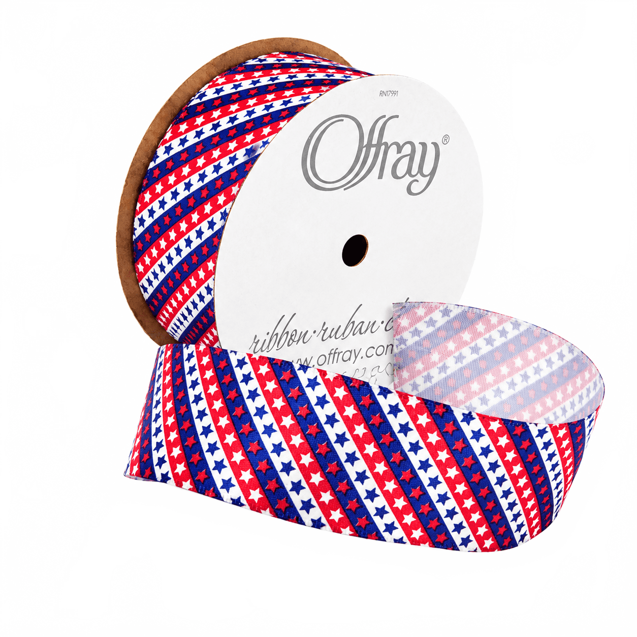 1.5″ Glory Red White And Blue Wired Ribbon
