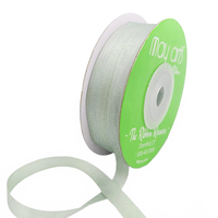 100% Hand-Dyed 1/4 Inch Jadeite Silk Ribbon With Woven Edge