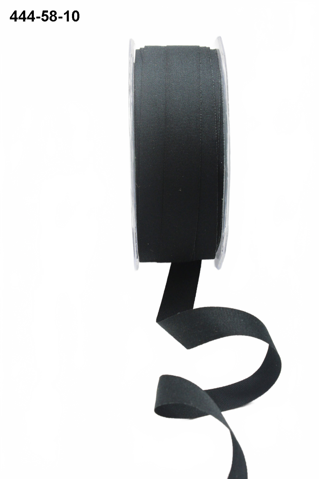 5/8 Inch Faux Lightweight Black Linen Ribbon With Woven Edge