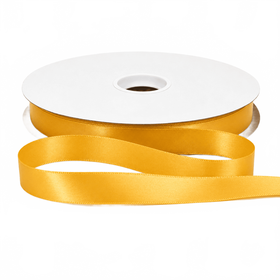 5/8″ Single Face Yellow Gold Satin Ribbon