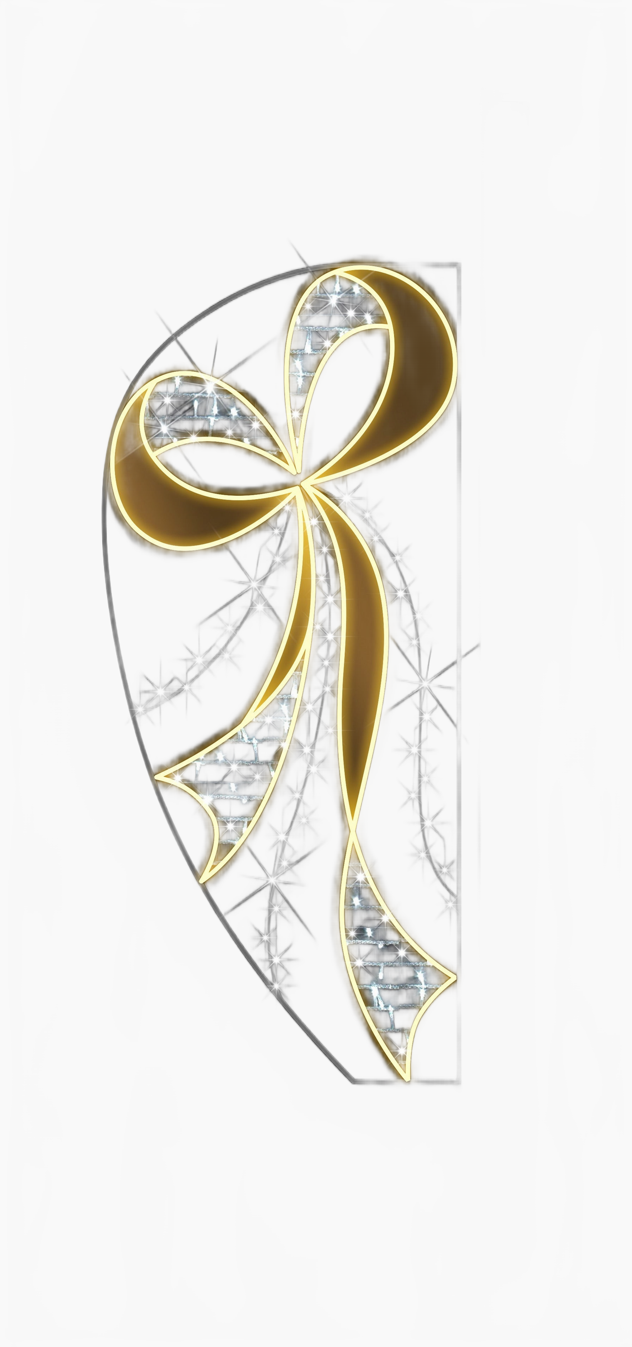 6.5 FT X 3 FT Warm White & Pure White LED Bow Pole Banner