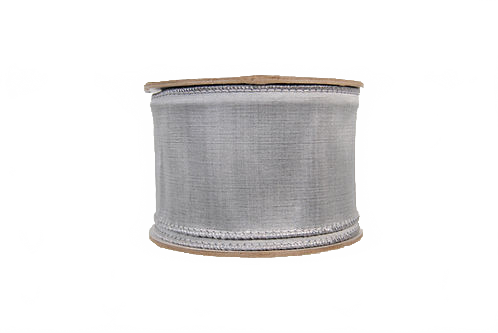 Ribbon Taffeta Wired 2.5" Pewter