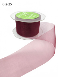 2 Inch Soft Shimmer Marsala Organza Ribbon