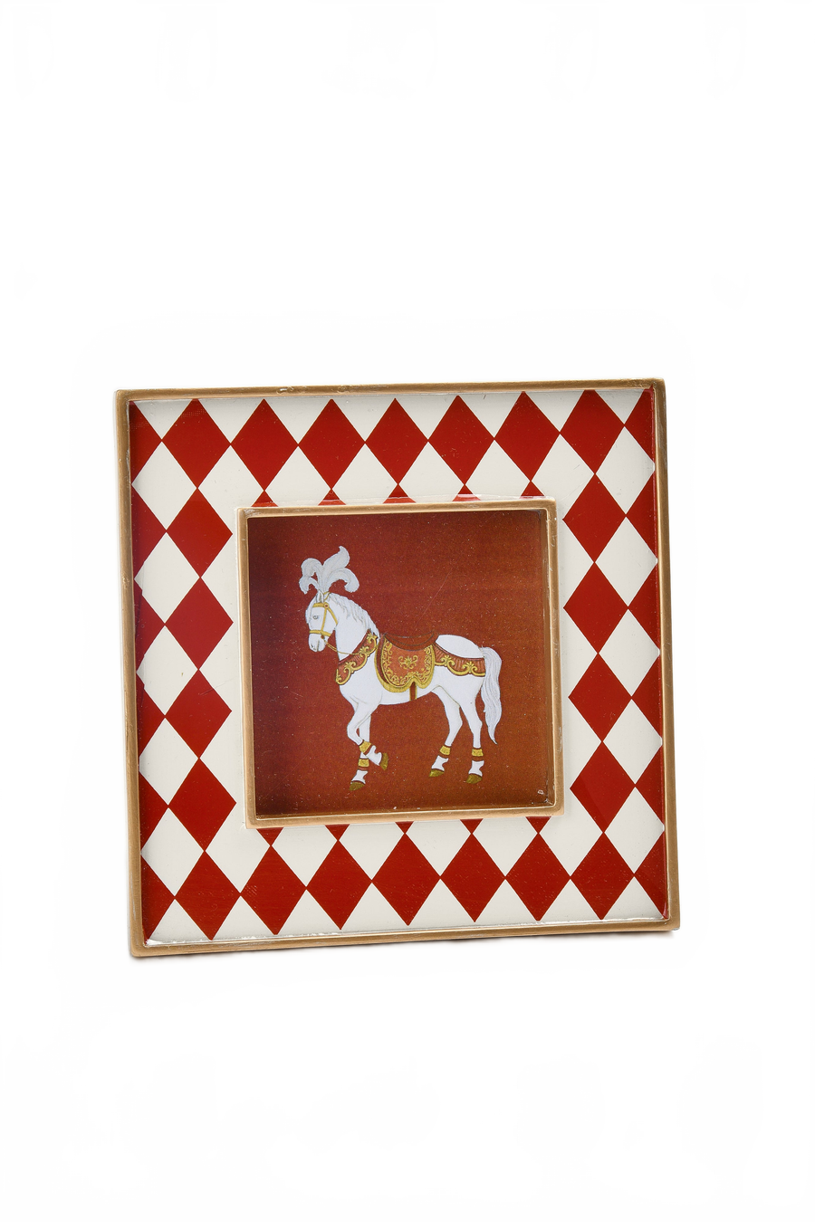 Photo Frame With Check Pattern Decal