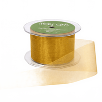 2 Inch Soft Shimmer Butterscotch Organza Ribbon
