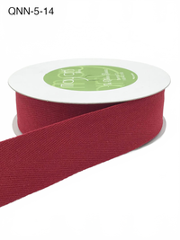 1.5 Inch 100% Cotton Classic Medium Weight Red Twill Ribbon With Woven Edge