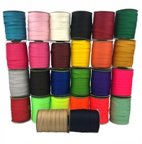 ~3/8 Inch Light-Weight Flat Light Pink Grosgrain Ribbon With Woven Edge