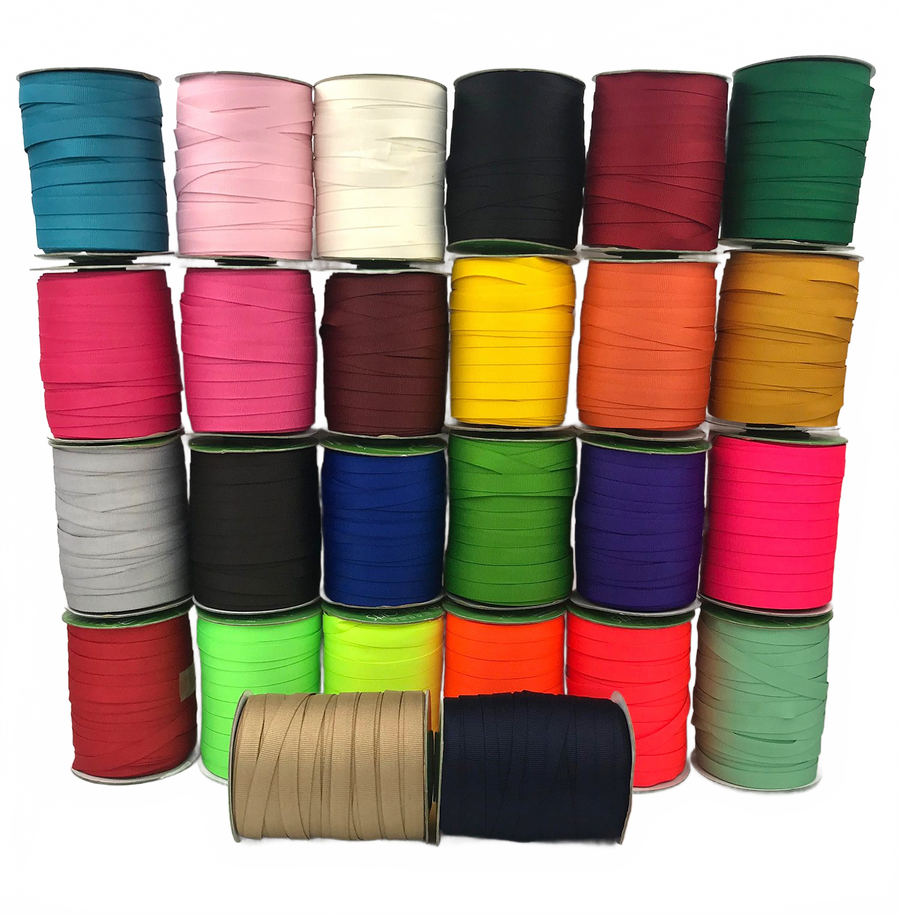 ~3/8 Inch Light-Weight Flat Light Pink Grosgrain Ribbon With Woven Edge