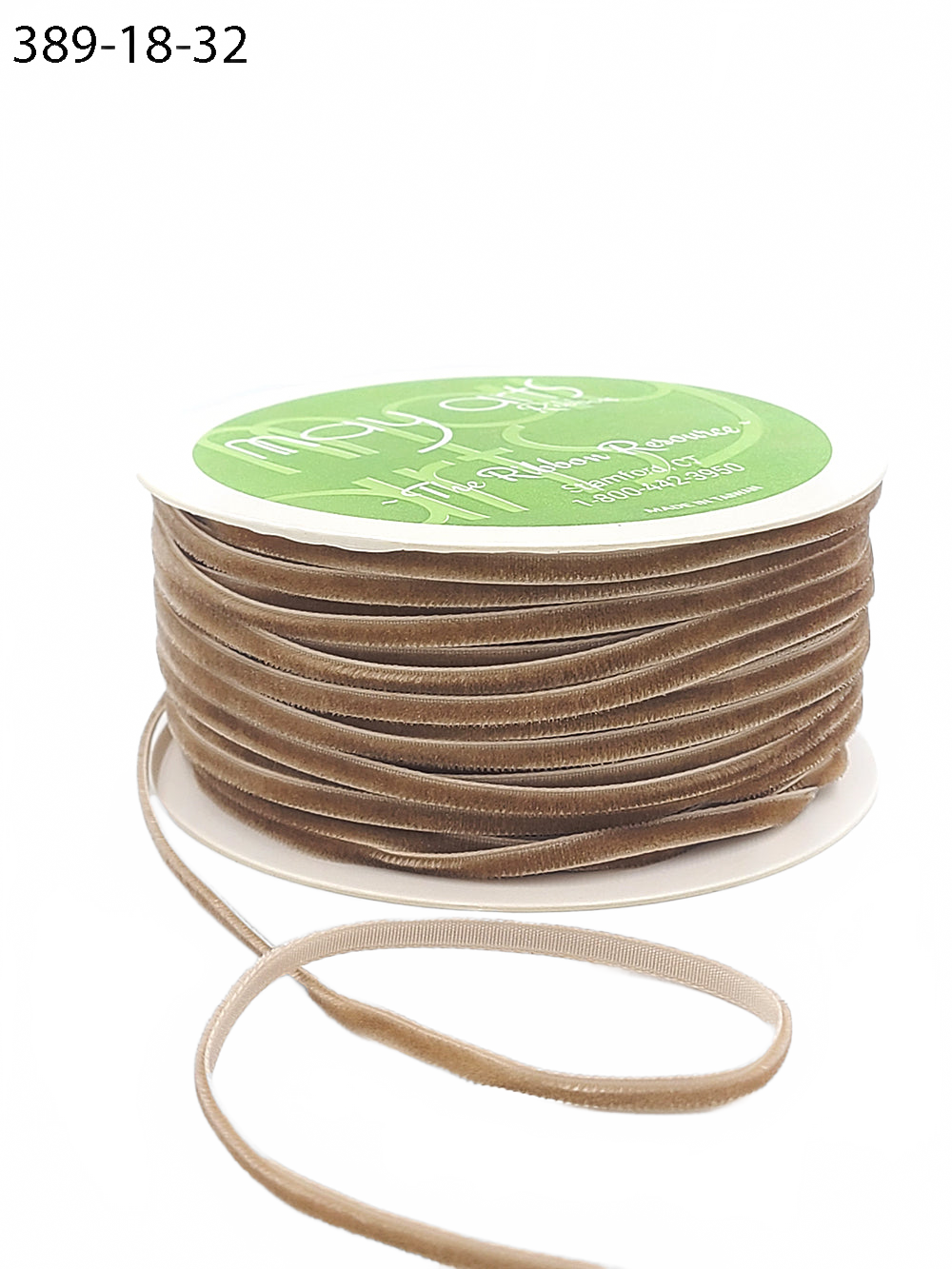 1/8 Inch Antique Gold Velvet String Cord Ribbon With Woven Edge