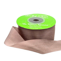 1.25 Inch 100% Hand-Dyed Sphinx Silk Ribbon With Woven Edge